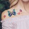 Wrapables Waterproof Glitter Butterfly Wings and Fairy Design Temporary Tattoos for Women, Eye, Face, and Body Makeup for Parties, Beach, Festivals (12 Sheets)